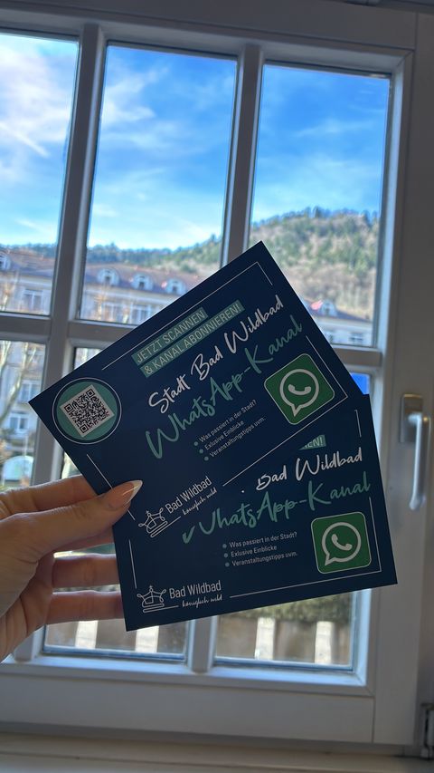 WhatsApp Kanal Stadt Bad Wildbad - Flyer
